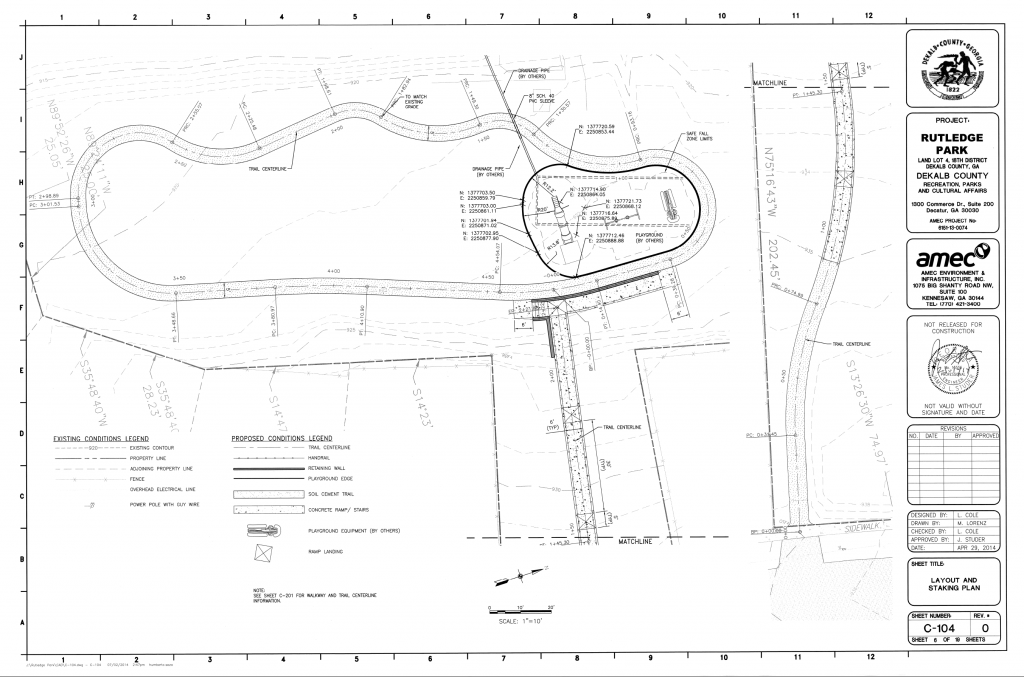 Rutledge Park Layout and Staking Plan